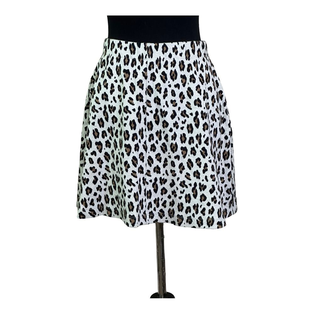 Loft animal print pull on mini skirt size SP